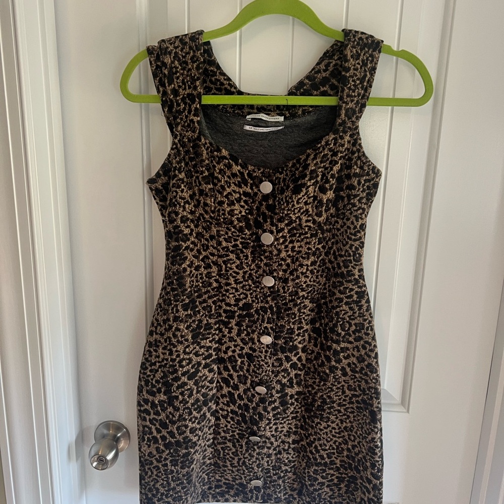 Cheetah print mini dress